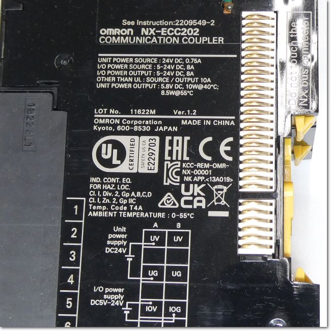 FA機器ドットコム / NX-ECC202 EtherCAT カプラユニット Ver.1.2