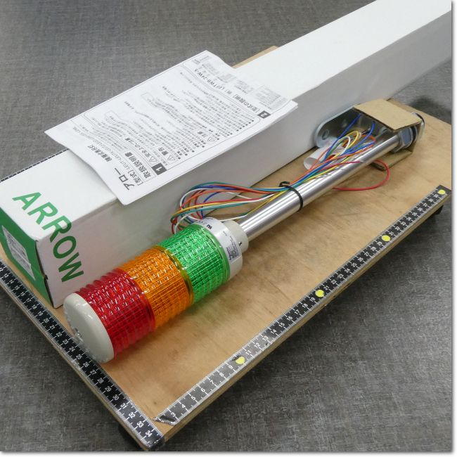 uxcell 信号表示灯 AC/DC 24V 6 mm ケーブル付き 照明 工具 FA機器ドットコム / LEUT-24-3-RYG φ60 小型LED積層式表示灯 ポール