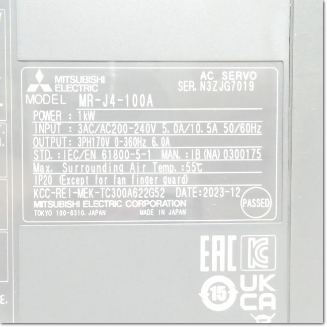 FA機器ドットコム / MR-J4-100A サーボアンプAC200V 1.0kW 汎用