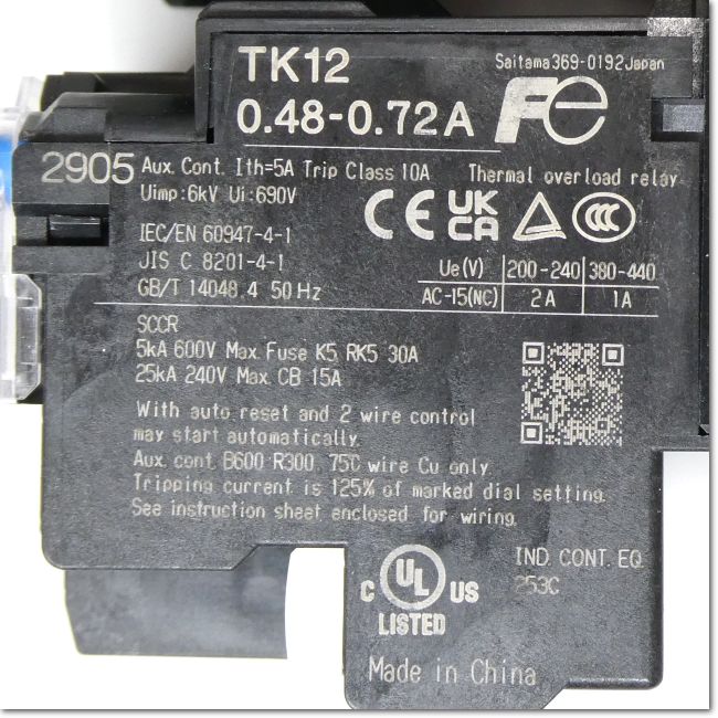 FA機器ドットコム / SK06GW-E10KP48 DC24V 0.48-0.72A 1a 電磁開閉器