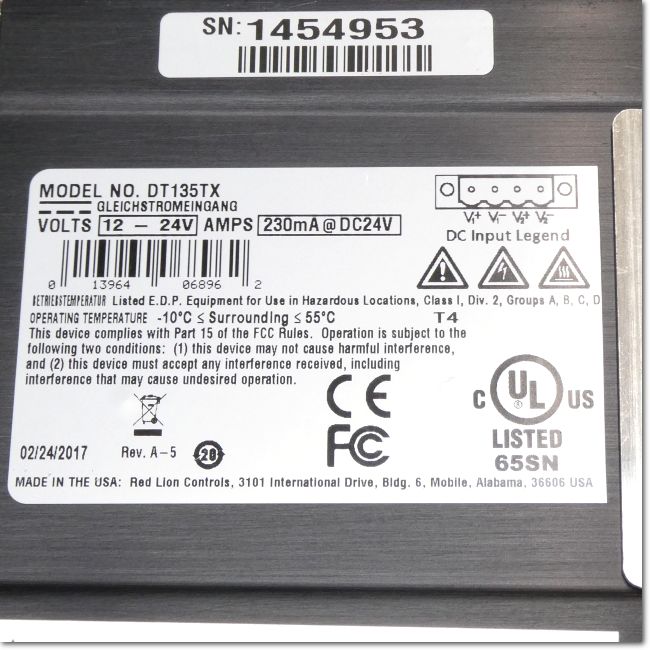 FA機器ドットコム / DT135TX 産業用スイッチングハブ 5ポート DC12-24V