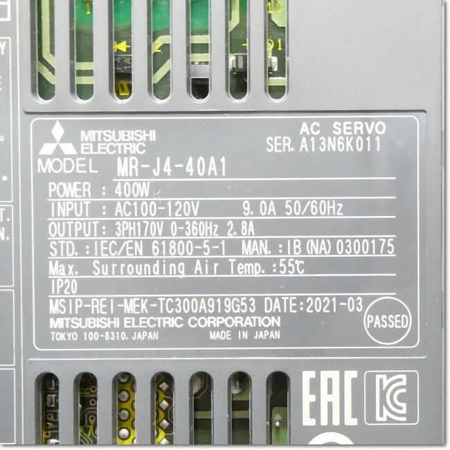 FA機器ドットコム / MR-J4-40A1 サーボアンプ 汎用インタフェース 0.4