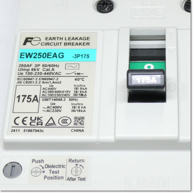 サーキットブレーカ3P175A EW250EAG