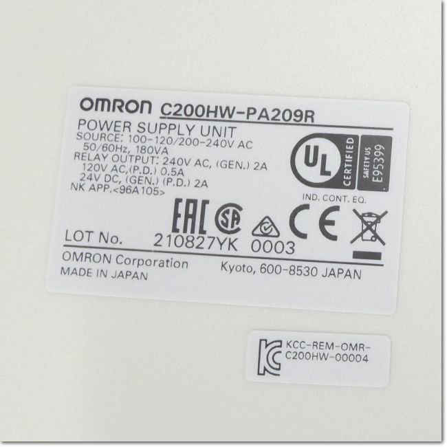 FA機器ドットコム / C200HW-PA209R AC電源ユニット AC100-120V/200