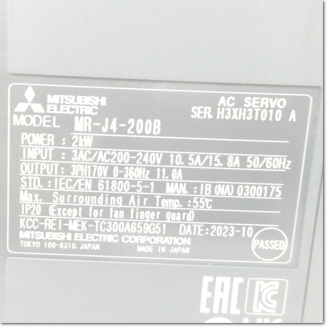 FA機器ドットコム / MR-J4-200B サーボアンプ AC200V 2.0kW SSCNETIII