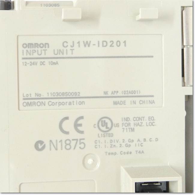 FA機器ドットコム / CJ1W-ID201 DC入力ユニット DC12-24V入力8点