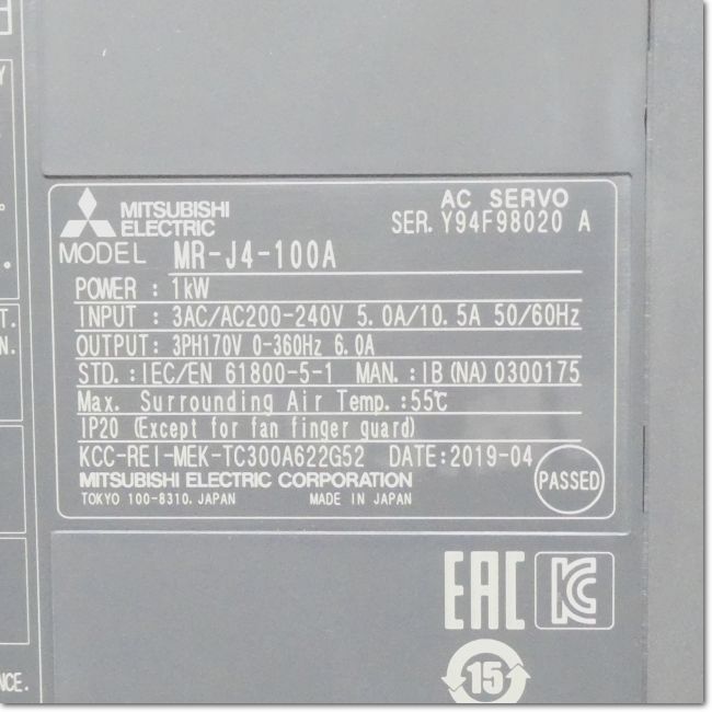 FA機器ドットコム / MR-J4-100A サーボアンプ AC200V 1.0kW 汎用