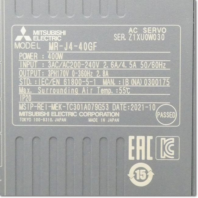 FA機器ドットコム / MR-J4-40GF サーボアンプ AC200V 0.4kW CC-Link IE