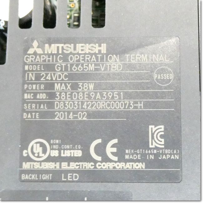 FA機器ドットコム / GT1665M-VTBD GOT本体 8.4型 TFTカラー液晶 DC24V
