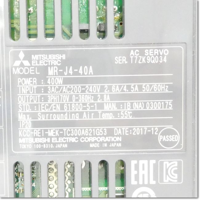 FA機器ドットコム / MR-J4-40A サーボアンプ 三相または単相AC200V 0.4