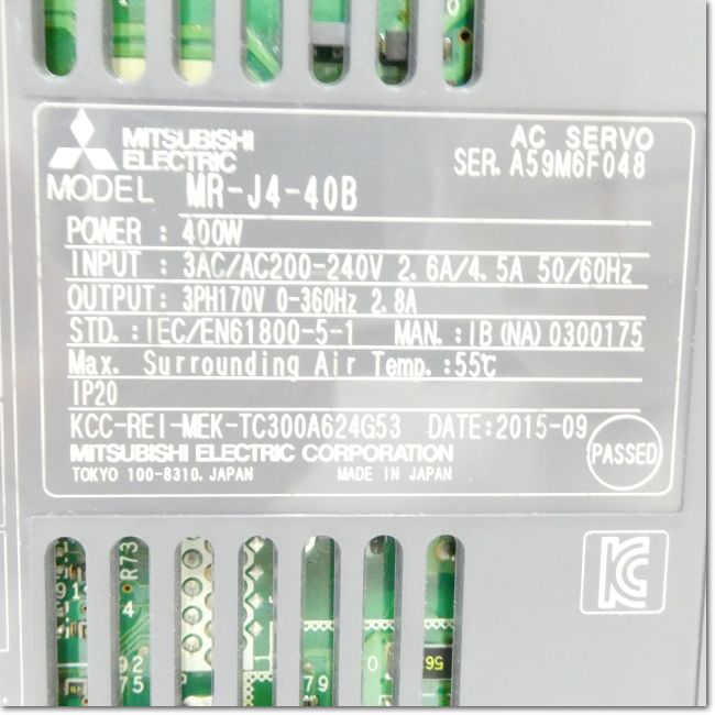 FA機器ドットコム / MR-J4-40B サーボアンプ AC200V 0.4kW SSCNET/H