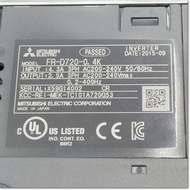 FA機器ドットコム / FR-D720-0.4K インバータ 三相200V (三菱電機
