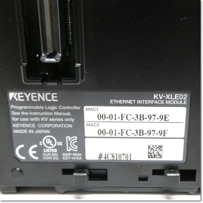 FA機器ドットコム / KV-XLE02 プログラマブルコントローラ EtherNet