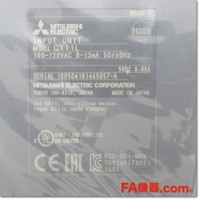 QX11L ラージAC入力ユニット FA機器ドットコム / QX11L ラージAC入力ユニット 32点 (三菱電機)