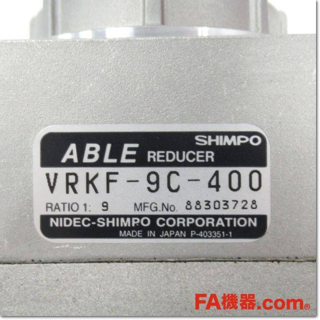 FA機器ドットコム / VRKF-9C-400 エイブル減速機 減速比1/9(日本
