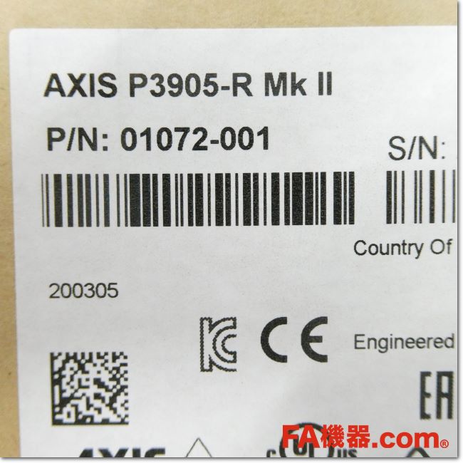 FA機器ドットコム / P3905-R Mk 固定ドームネットワークカメラ