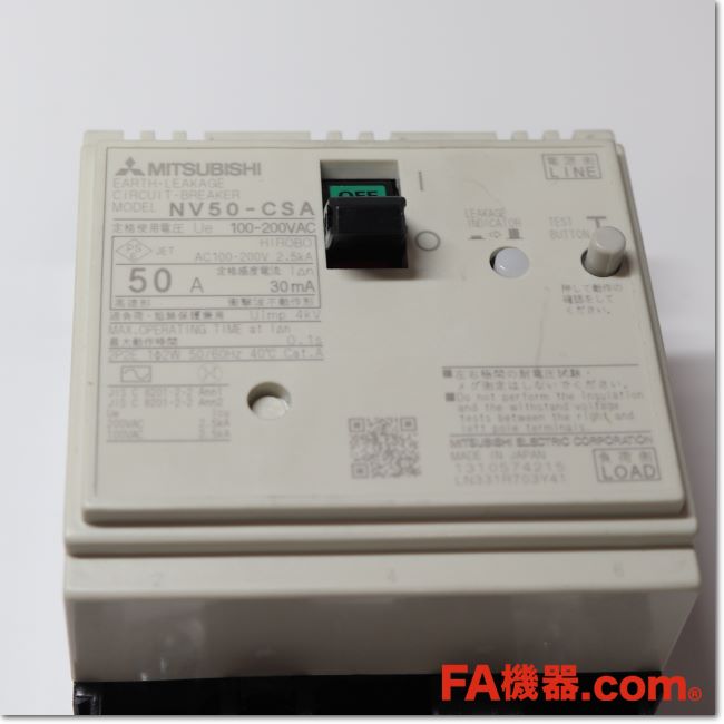 FA機器ドットコム / NV50-CSA 2P 50A 30mA 漏電遮断器 (三菱電機)