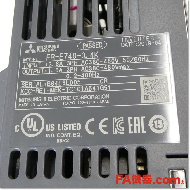 中古取外品三菱電機インバータFR-E740-1.5K三相400V 中古取外品三菱電機インバータFR-E740-1.5K三相400Vの通販 by