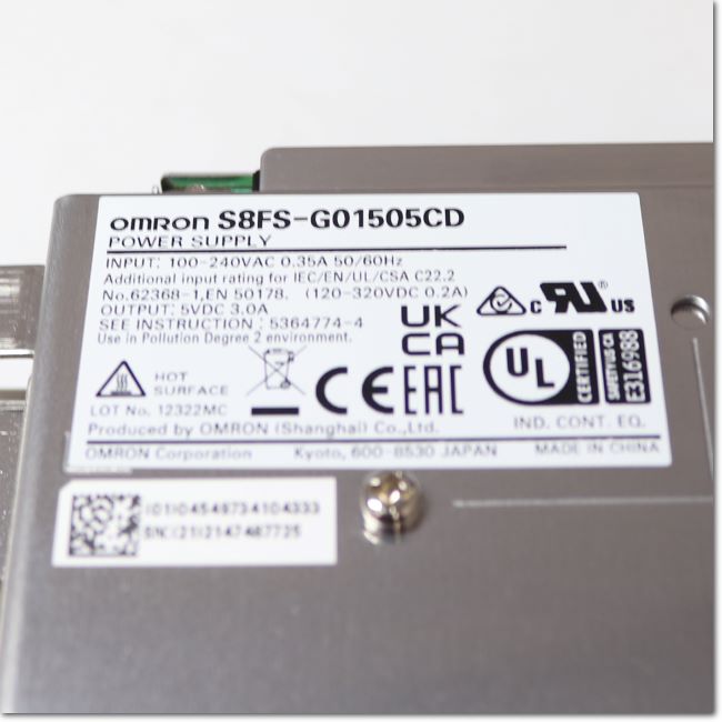 FA機器ドットコム / S8FS-G01505CD スイッチング・パワーサプライ 5V 3.0A カバー付/ DINレール取りつけ (OMRON)