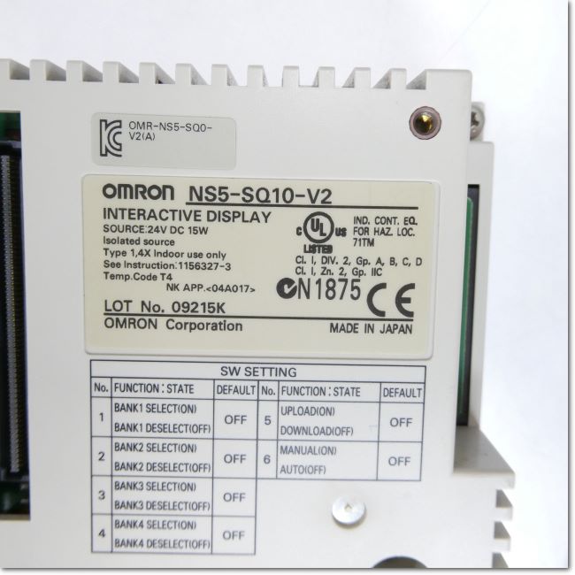 OMRON NS5-SQ10B-V2 プログラマブルターミナル Omron NS5-SQ10B-V2