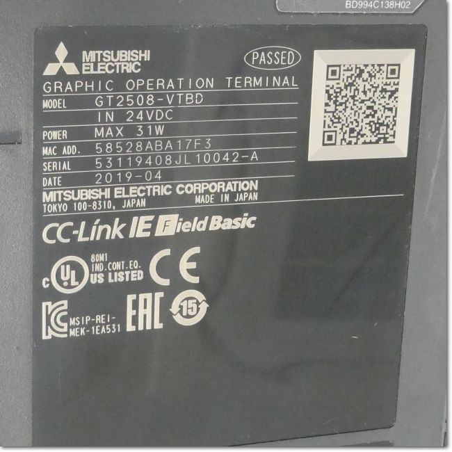 三菱電機 GT2508-VTBD新品未使用品 FA機器ドットコム / GT2508-VTBD GOT本体 8.4型 VGA[640×480