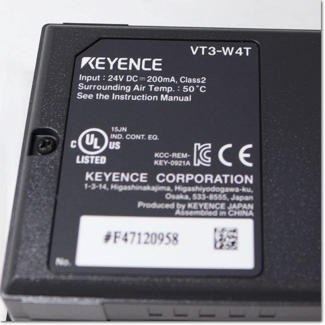 Keyence VT3-W4T タッチパネル(通電確認済み) Keyence VT3-W4T タッチパネル(通電確認済み)