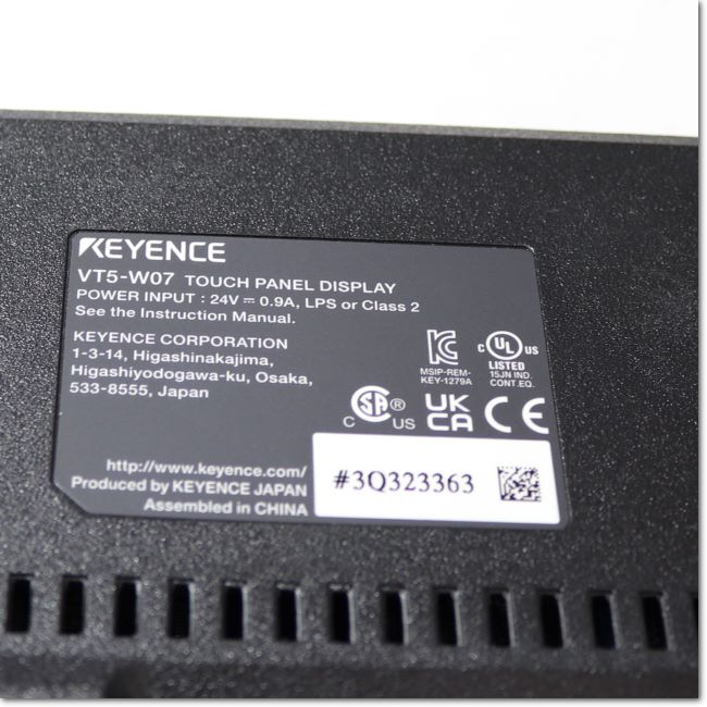 KEYENCE VT5-W07 ディスプレイモニター本体 FA機器ドットコム / VT5-W07 タッチパネルディスプレイ 7型
