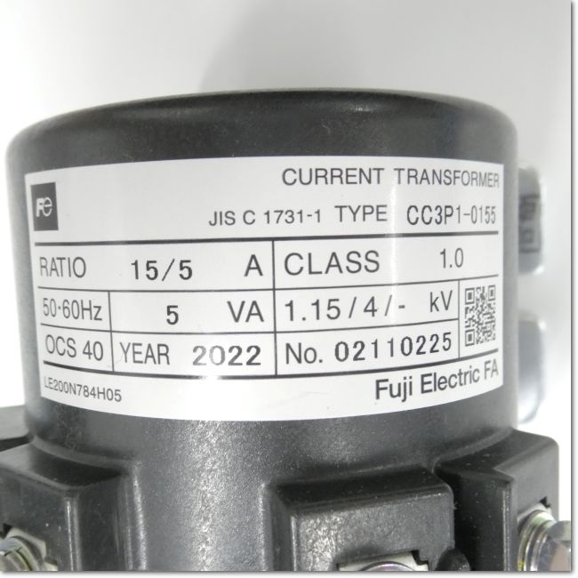FA機器ドットコム / CC3P1-0155 15/5A 一次巻線付変流器 (富士電機)
