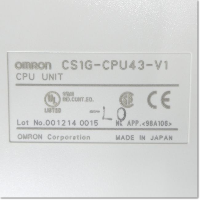 FA機器ドットコム / CS1G-CPU43-V1 プログラマブルコントローラ