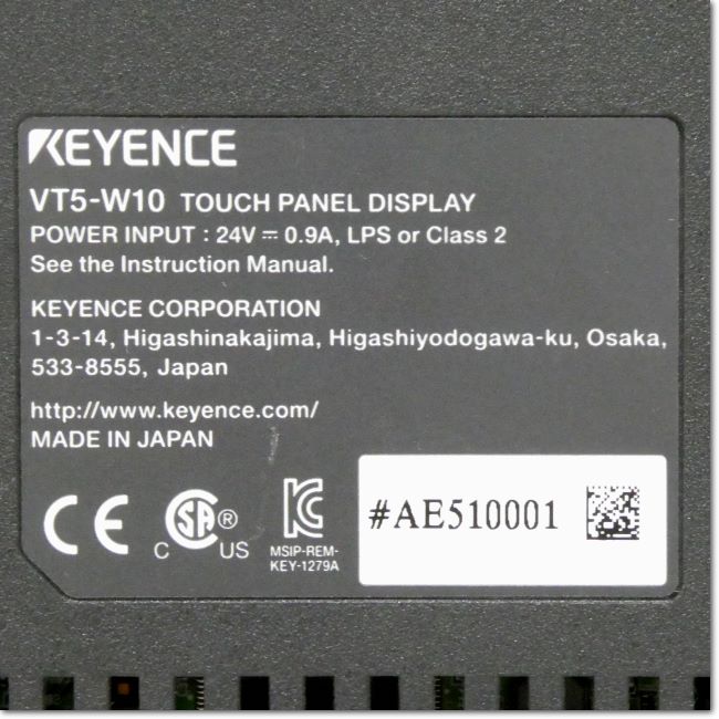 KEYENCE VT75M10 タッチパネルディスプレイ タッチパネルディスプレイ VT3 シリーズ | キーエンス - Powered