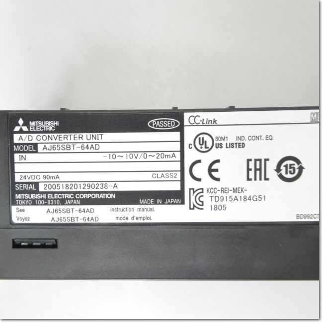 三菱電機 AJ65SBT-64AD CC-Link アナログ入力ユニット 6 三菱電機 AJ65SBT-64AD CC-Linkアナログ−ディジタル変換
